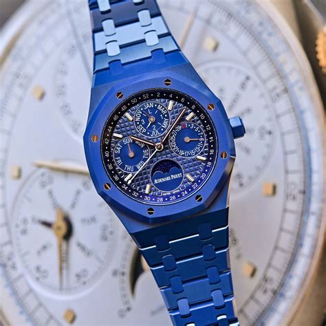 audemars piguet blue ceramic perpetual calendar|royal oak perpetual calendar price.